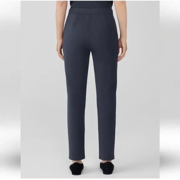 Eileen Fisher $198 Flex Ponte Straight Pants ocean Blue Petite Small NEW